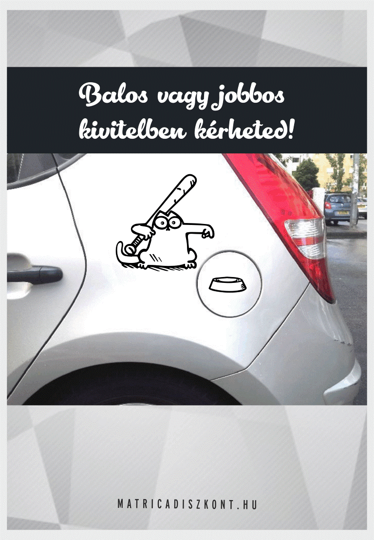 Autómatrica vicces cica 002 tanksapkára