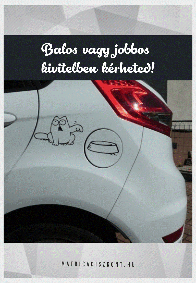 Autómatrica vicces cica 003 tanksapkára